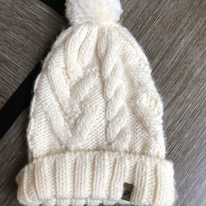 Roxy white beanie